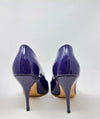 Dolce & Gabanna Viola Purple Patent Leather Peep Toe Heels 39 UK 6