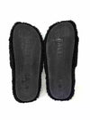Balenciaga Furry Slipper Black Faux Shearling Logo Flat Mule Sandals 41 UK 8