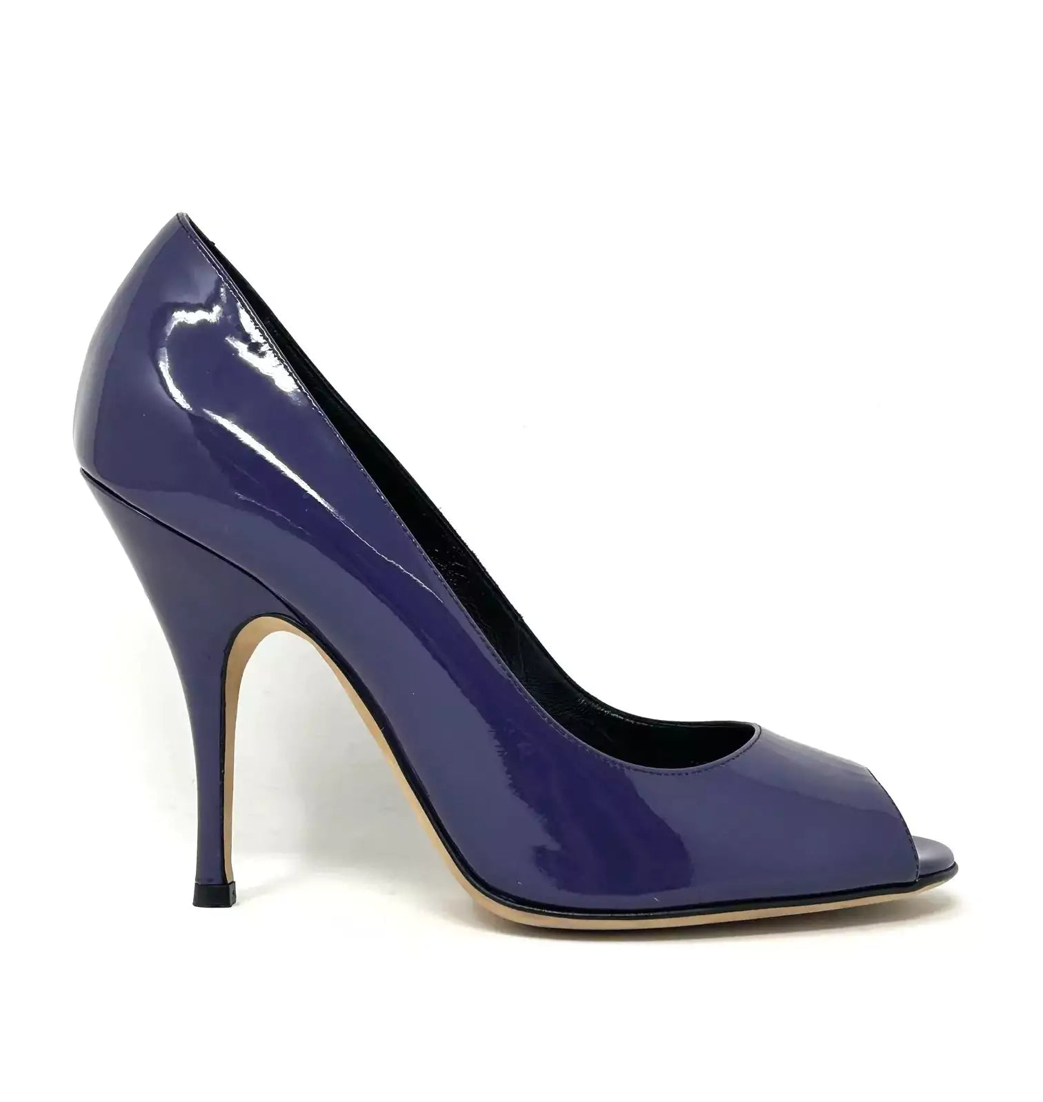 Navy patent peep toe shoes discount