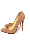 Christian Louboutin Pigalle 120 Nude Patent Heels 36