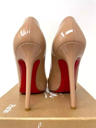 Christian Louboutin Pigalle 120 Nude Patent Calf Heels 35