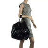 Chanel Black Patent Leather Stretch Spirit XL Cabas Hobo Tote Bag