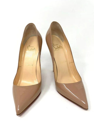 Christian Louboutin Pigalle 120 Nude Patent Calf Heels 35