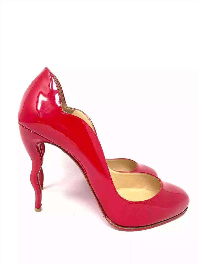 Wavy Dolly 100 Red Patent Leather Heels 39.5