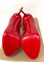 New Very Prive 120 Red Patent Leather Peep Toe Platform Heels 40