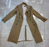 Tan Double Breasted Mid-Length Trench Coat UK 12
