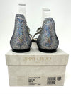 Shiloh Flat Hologram Leather Crystal Sandals 40.5
