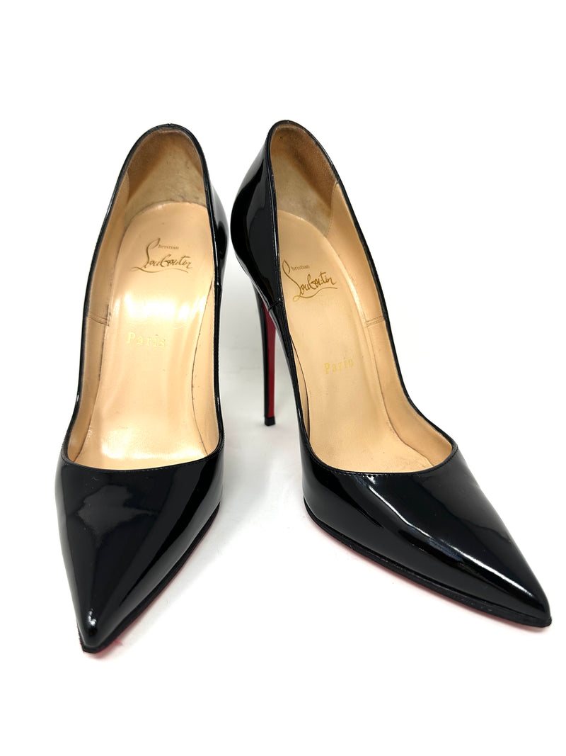 Christian Louboutin So Kate 120 Black Patent Leather Heels 37 UK4 – High  Heel Hierarchy
