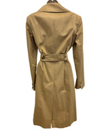 Tan Double Breasted Mid-Length Trench Coat UK 12