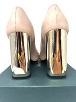 Rosewater Pink 100 Nappa Leather Mirror Heels 38