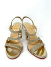Vavazou 100 Glitter Tonic/Specchio Platine Light Gold Strappy Heels Sandals 38.5 UK 5.5