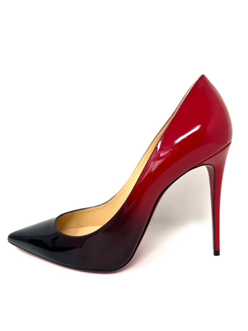 Kate 100 Black Red Patent Degrade Heels 40.5