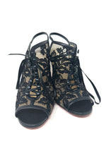 Mariee A Colmar 100 Black Lace Leather Sandals 39 UK 6
