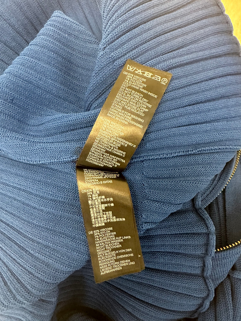 Clemmy Striped Knit Blue Dress Medium