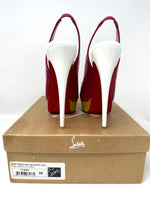 Lady Peep Sling 150 Version Cyclamen Patent Calf Peep Toe Platform Heels 39 but fit 38