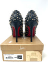 Pigalle Spikes 100 Black Nappa Mix Heels 39.5 UK 6.5