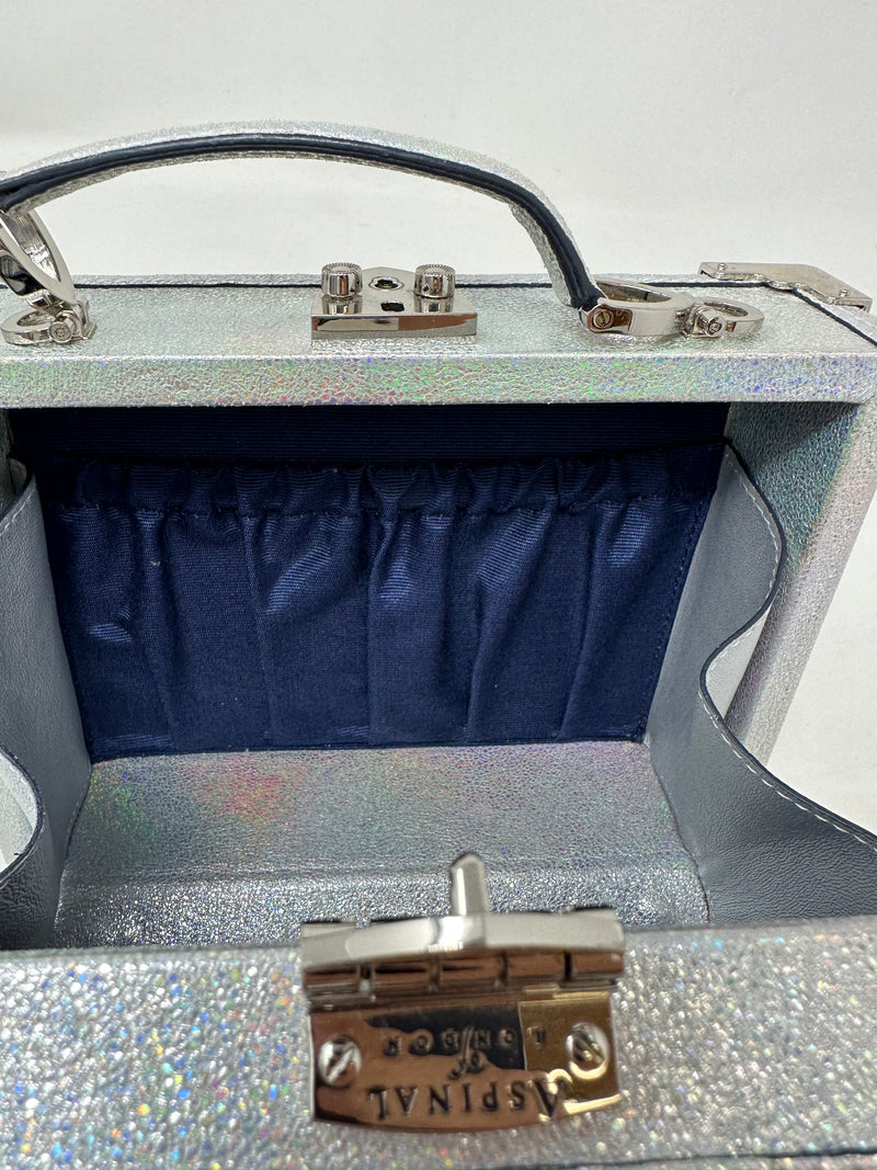 The Trunk Silver Sparkle Crossbody Bag