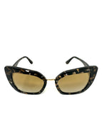 Printed Frame Gold Tinted Lenses Sunglasses