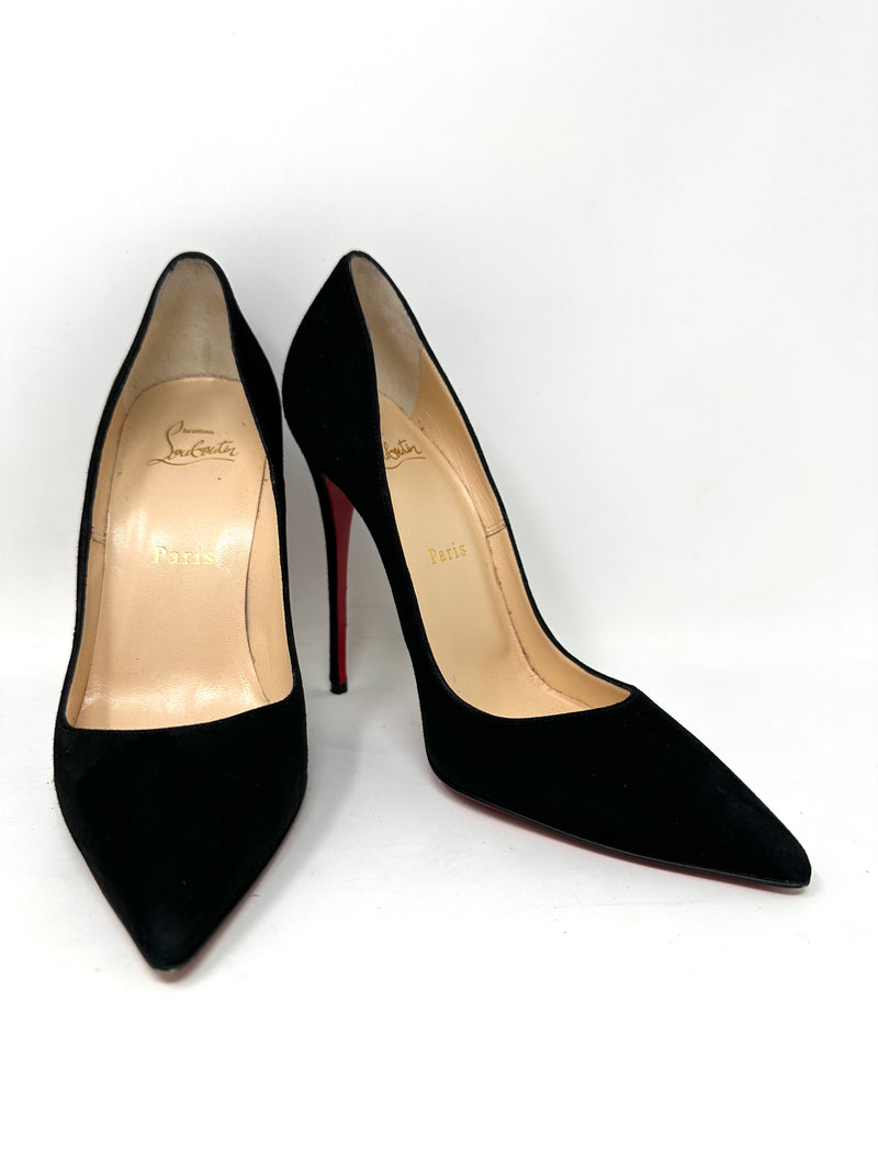 Used Christian Louboutin So Kate 120 Veau Velours Black Suede