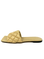 Bottega Veneta Quilted Padded Beige Leather Flat Mules Sandals 38.5