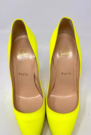 Christian Louboutin So Kate 120 Fluo Yellow Calf Leather Heel 36 UK 3