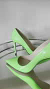 NEW Calzature Donna Verde 100 Fluo Green Heels 36.5