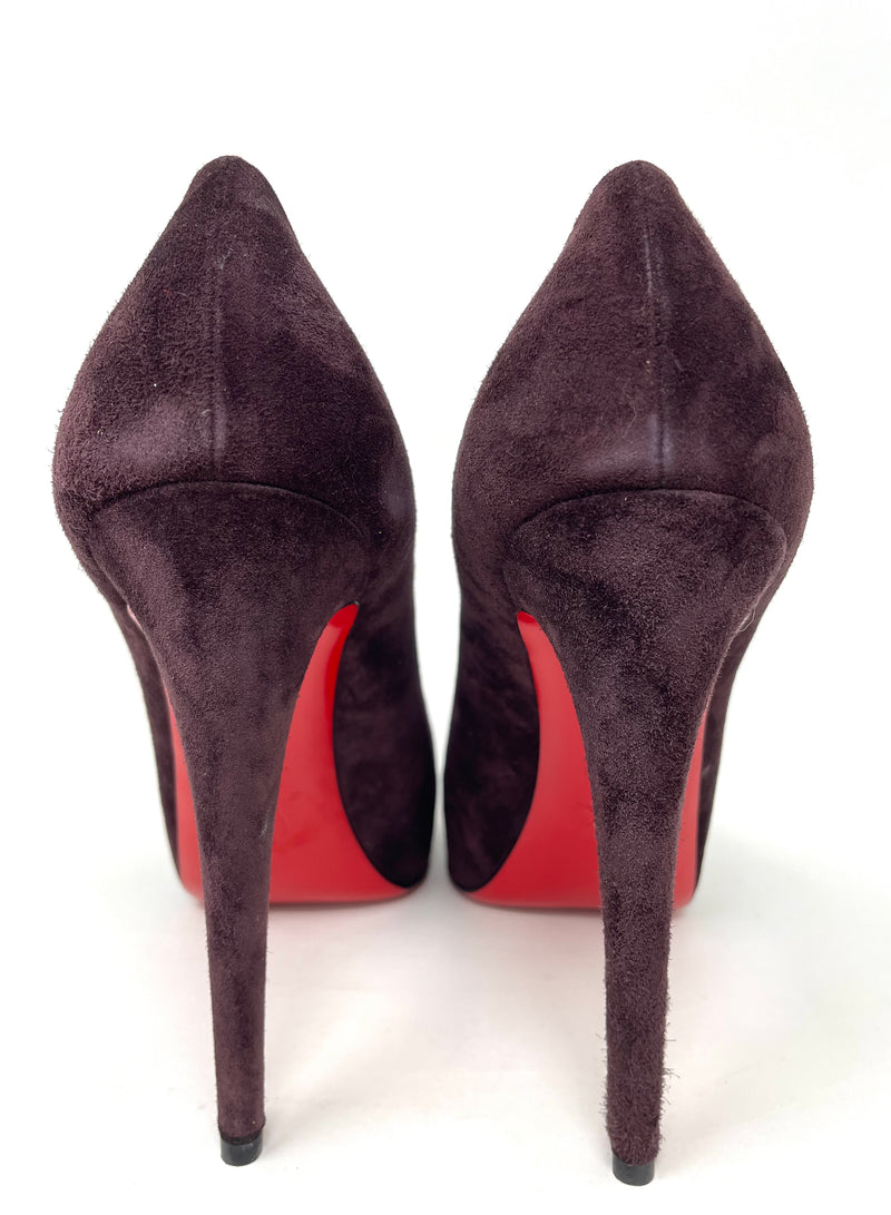 Dark red hot sale platform heels