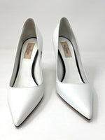 NEW White Leather VLTN Printed Heels 35.5