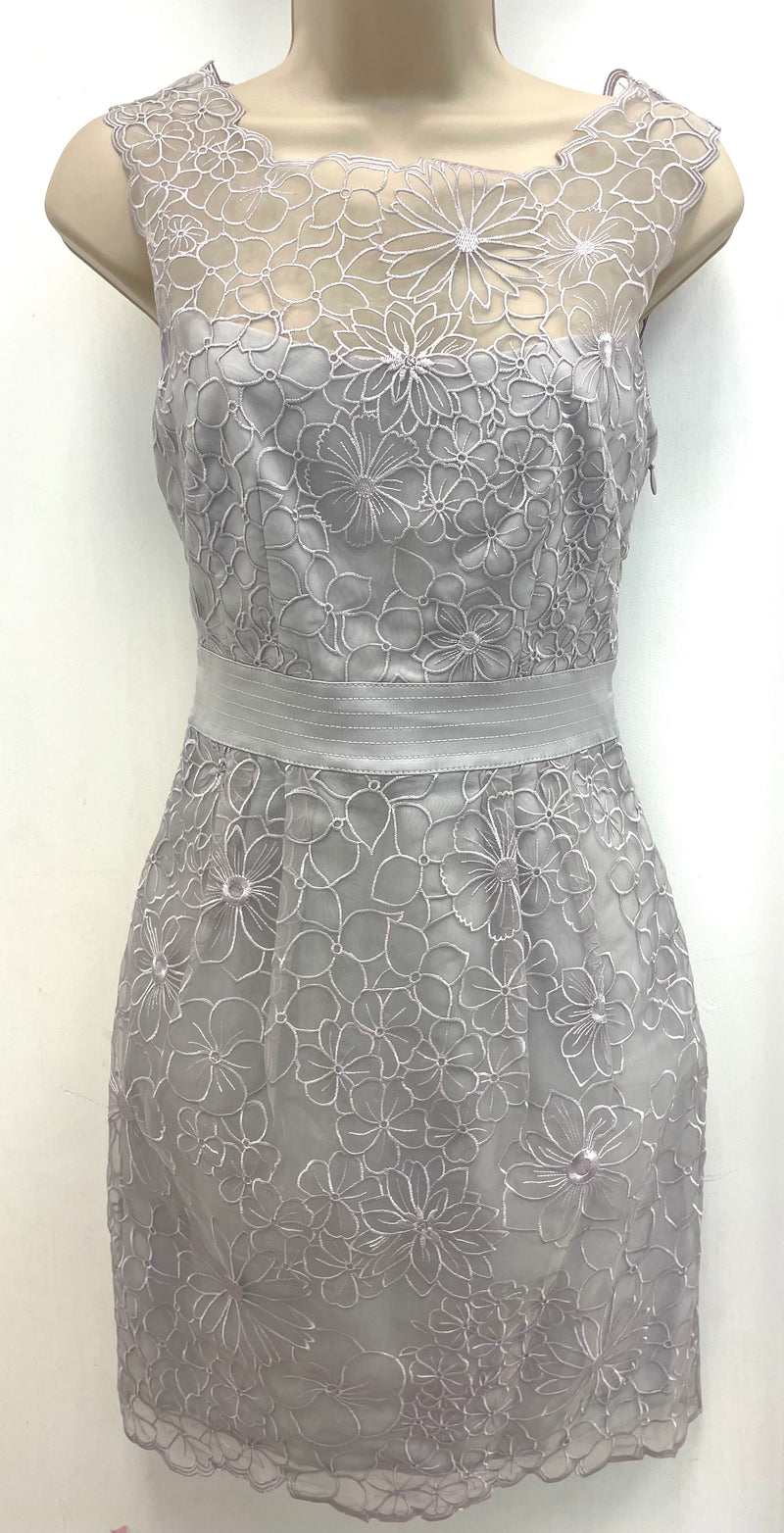 Silver Lace Midi Dress UK6