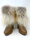 Elliot 140 Brown Calf Leather with Fur Boots 38
