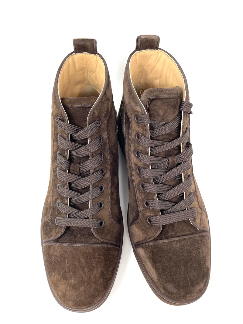 Louis Orlato Flat Veau Velours/GG Arabica Brown Mens Sneakers 39 UK5