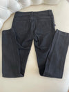 Chain-trim Slim-Fit Black Jeans UK8