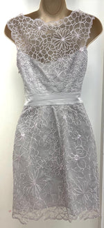 Silver Lace Midi Dress UK6