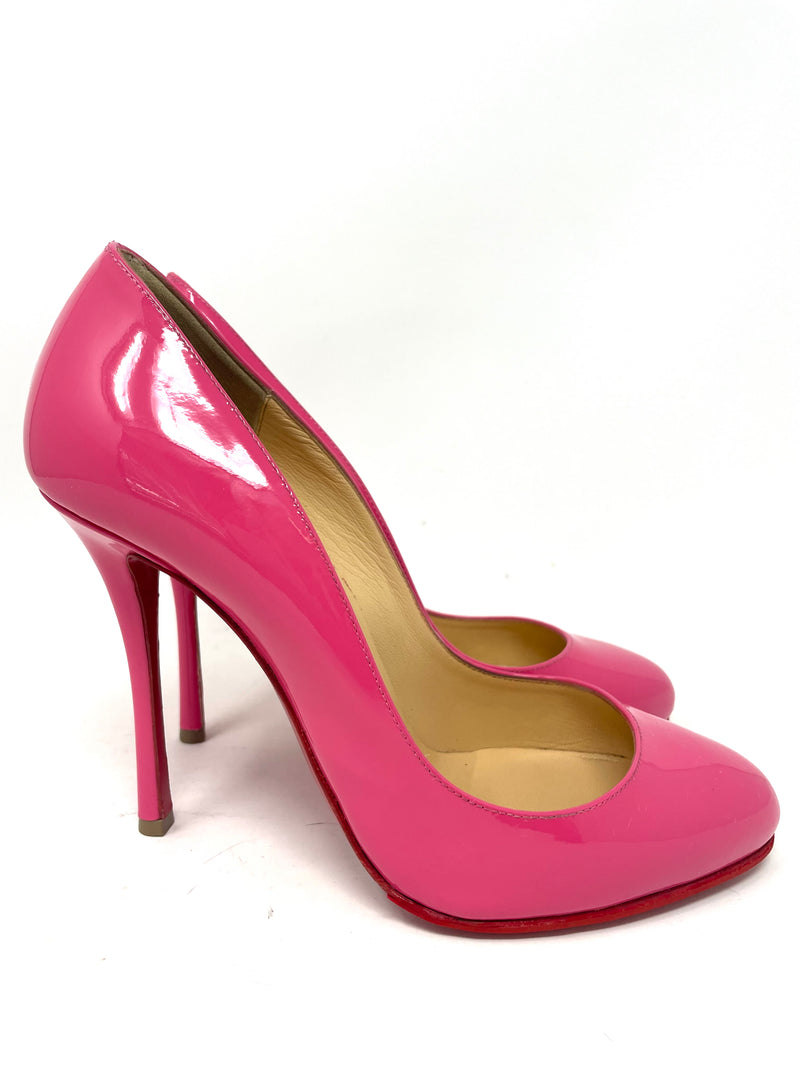 Merci Allen 100 Darling Pink Patent Heels 36.5