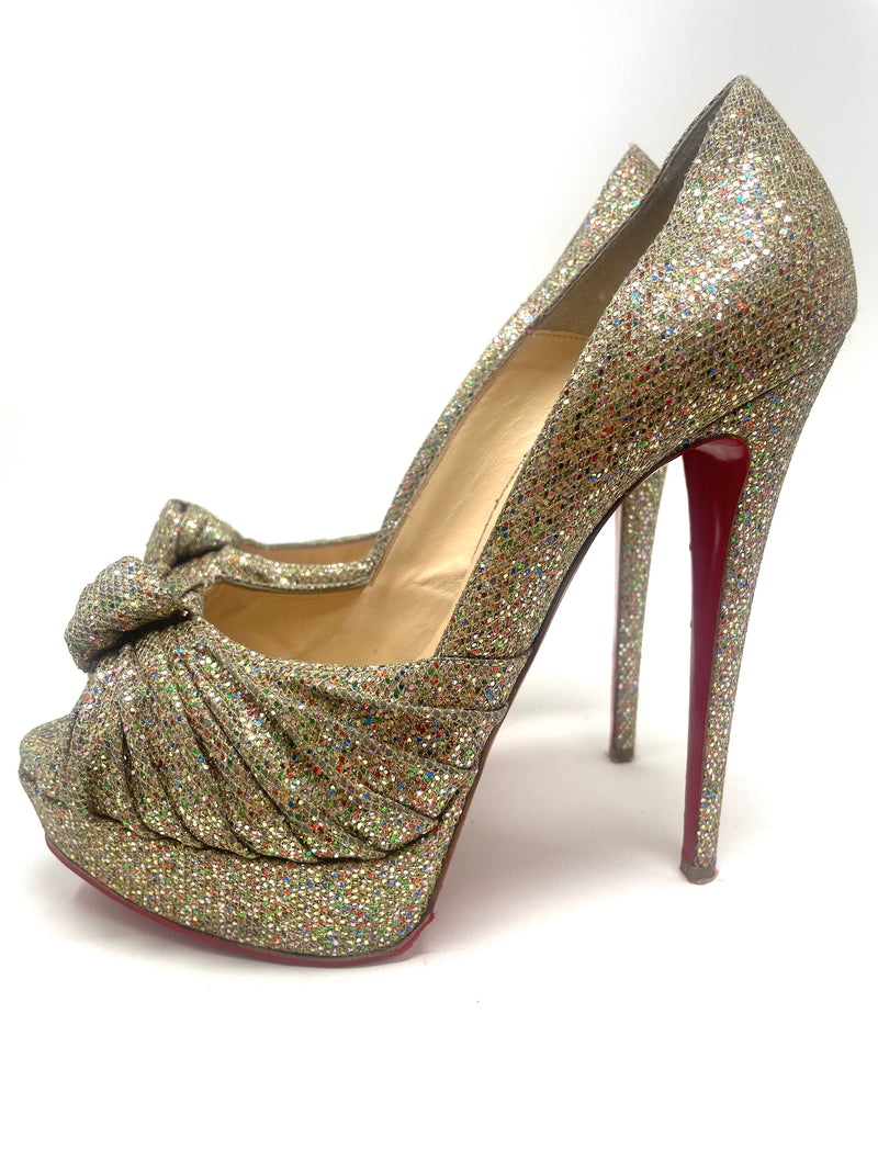 Louis Vuitton Authenticated Glitter Heel