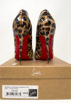 Christian Louboutin So Kate 120 Latte Leopard Patent White Degrade Heels 36.5