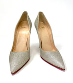 So Kate 120 Ivory Silver Glitter Heels 39