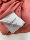 Peach Silk Midi Dress Shoulder Embroidered UK10