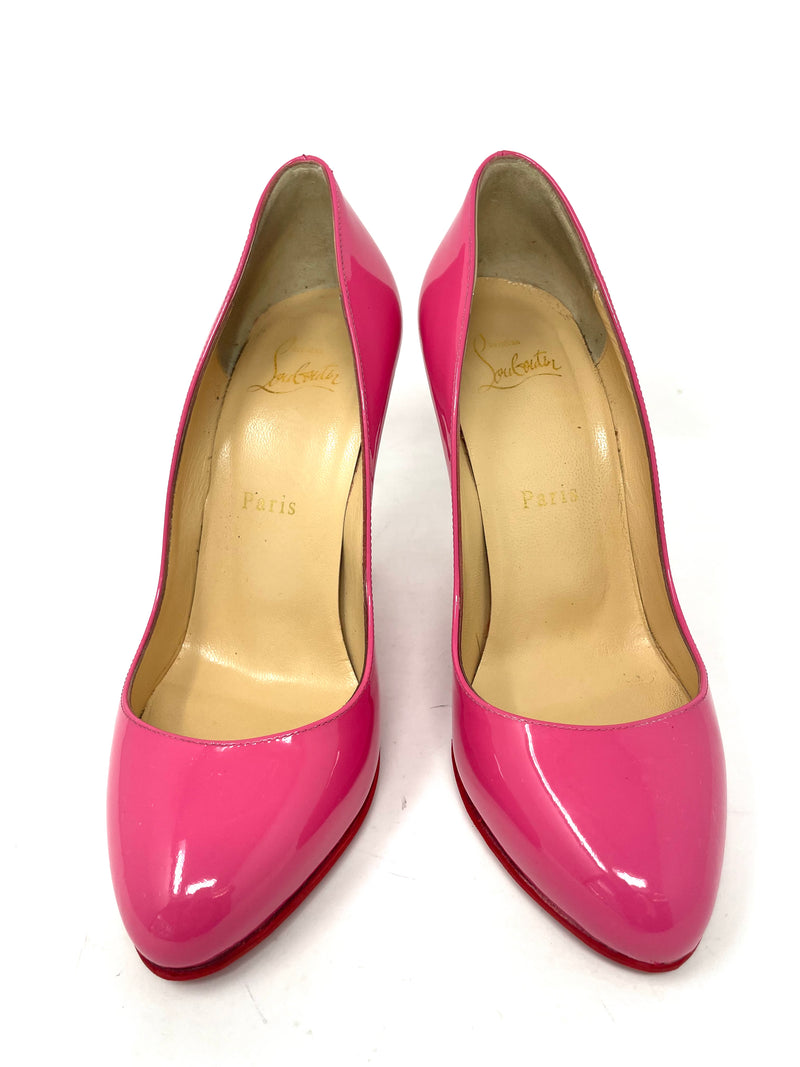 Hot pink deals patent heels