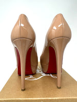 Bianca 140 Nude Patent Leather Platform Heels 38