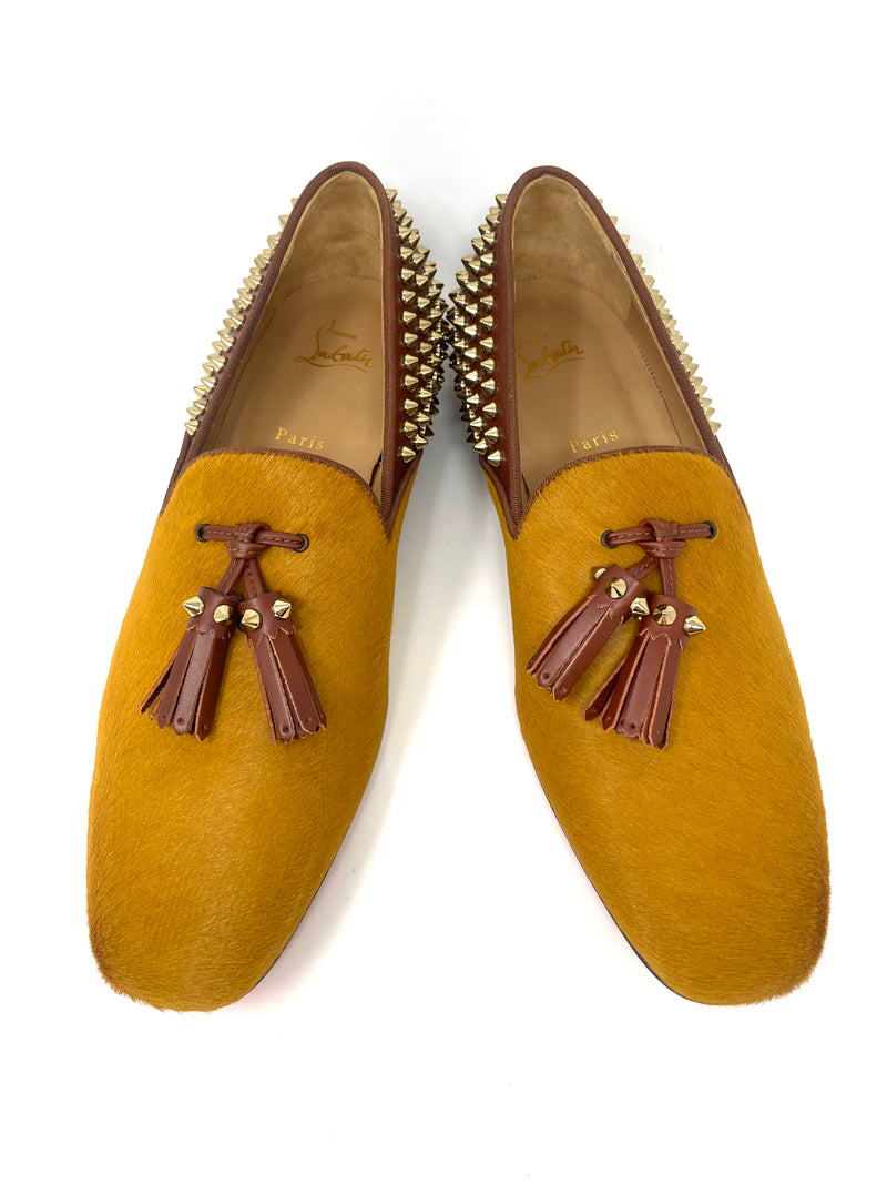 Louis Vuitton Yellow Leather Slip On Loafers Size 43.5 Louis Vuitton